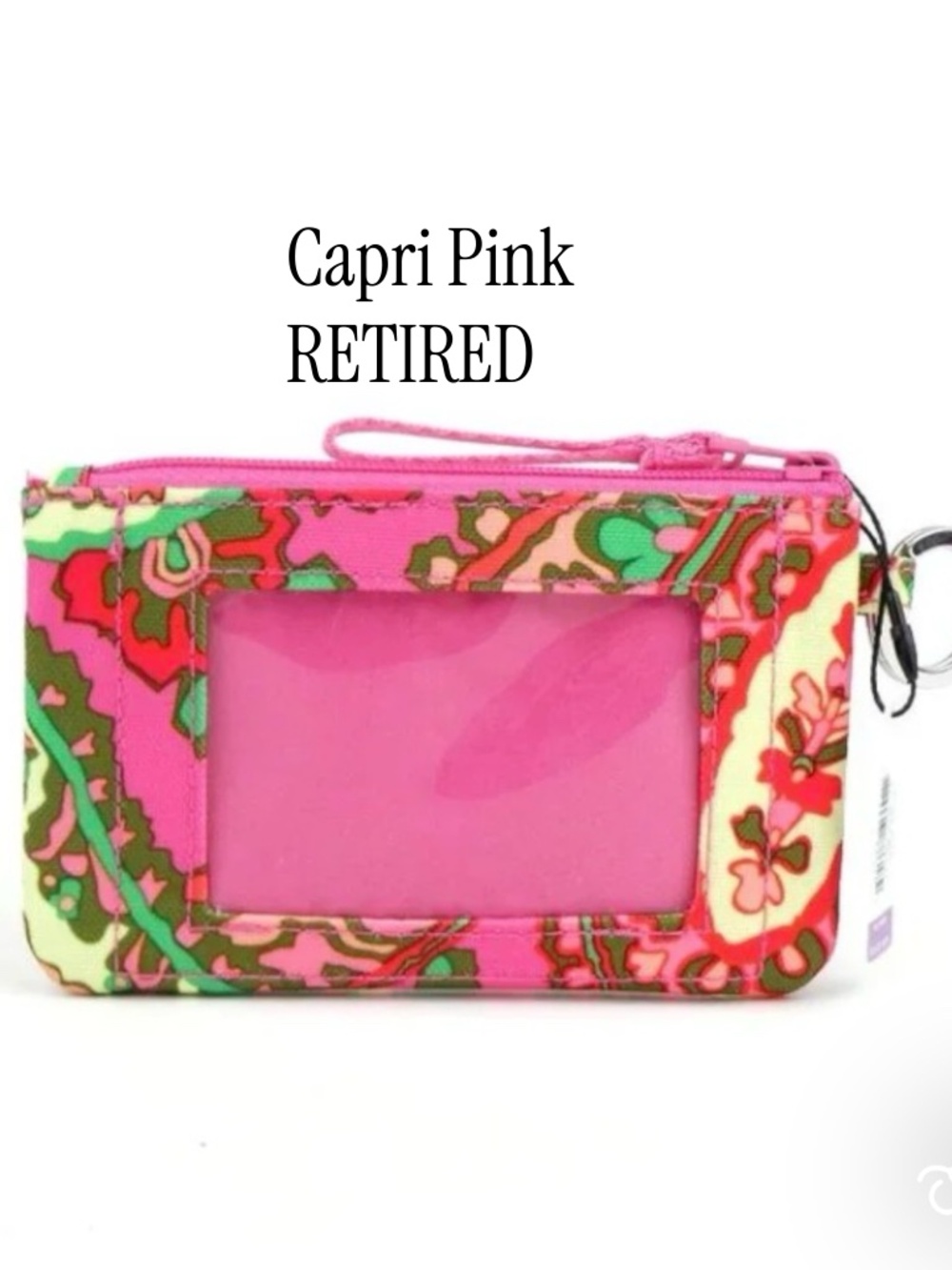 VERA BRADLEY ZIP ID CASE in CAPRI PINK
